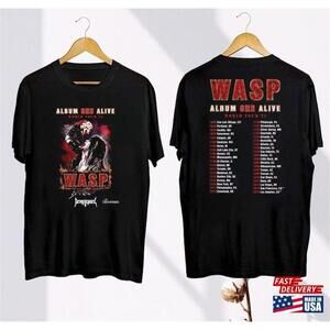 Graphic Wasp Band Album On Alive Tour Tshirt Concert Shirt Tshirt 2 Sided